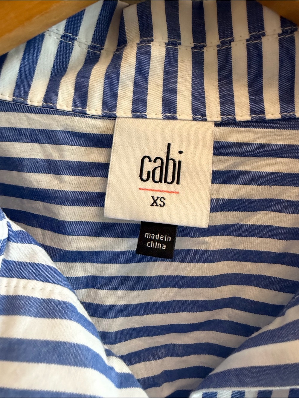 CAbi 6085 Prep School Shirt Boxy Stripe Button Down - Picture 7 of 7